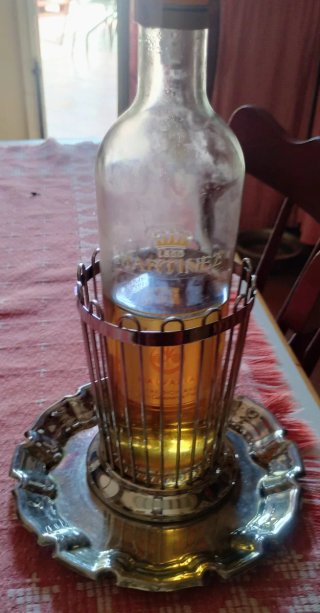 Antichità: Vassoio vintage + portabottiglie acciai
