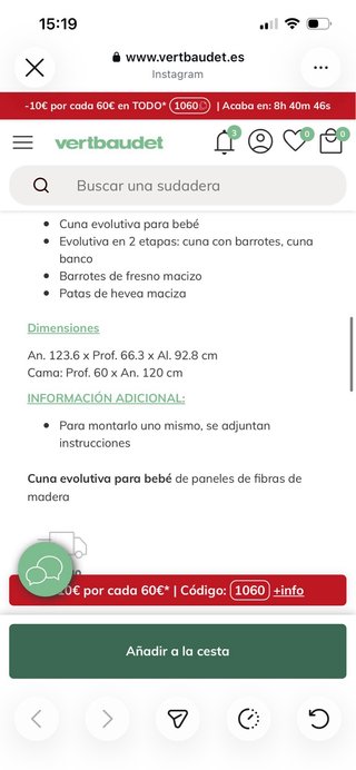 Cuna convertible evolutiva