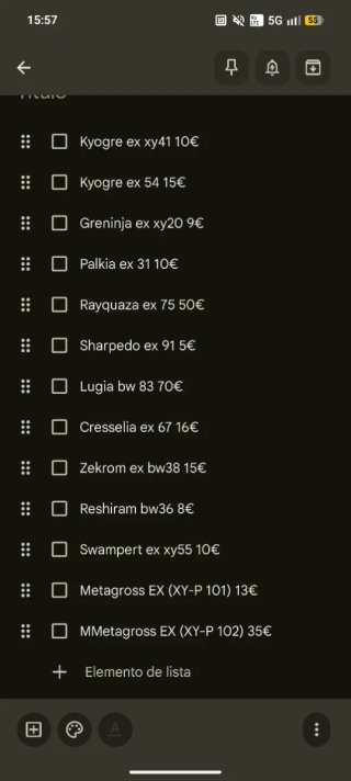 Lote Cartas Pokémon