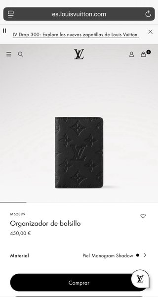 Organizador Louis Vuitton Piel Monogram Shadow