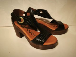 Sandalias Sparwoman Tacón Plataforma Negras