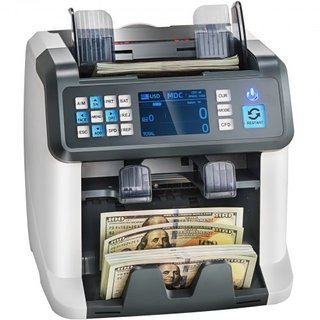 Máquina Contadora de Dinero, Contador de Billetes con Denominación Mixta, Detección de Falsificaciones 2CIS, SN, UV, IR, MG, DD, Multimoneda, Contador y Clasificador de Efectivo, Habilitado para I...