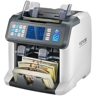 Máquina Contadora de Dinero, Contador de Billetes con Denominación Mixta, Detección de Falsificaciones 2CIS, SN, UV, IR, MG, DD, Multimoneda, Contador y Clasificador de Efectivo, Habilitado para I...