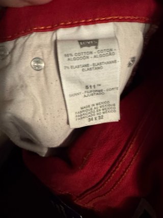 Levi's 511 Rojos W34 L32