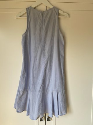 Vestido Stradivarius bordado azul