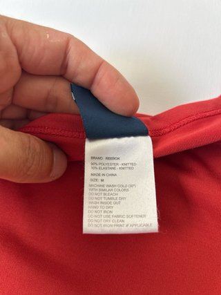 Camiseta Deportiva Reebok Mujer Talla M Roja