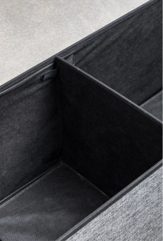 Banco baúl de almacenaje gris 110cm