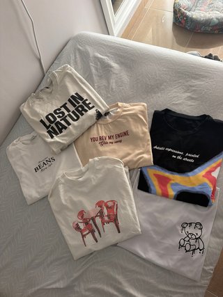 Lote 3 Camisetas Bershka, Zara, Shein