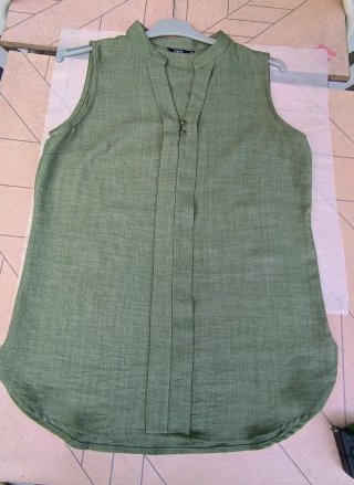 Camisa verde sin mangas