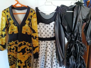 Lote 3 Vestidos Negro y Dorado