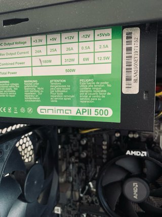 PC AMD Ryzen + Monitor HP Full HD + Corsair K55