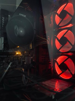 PC AMD Ryzen + Monitor HP Full HD + Corsair K55