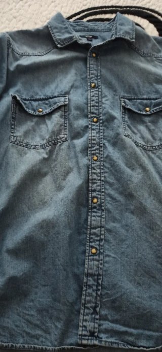 Camisa vaquera hombre azul