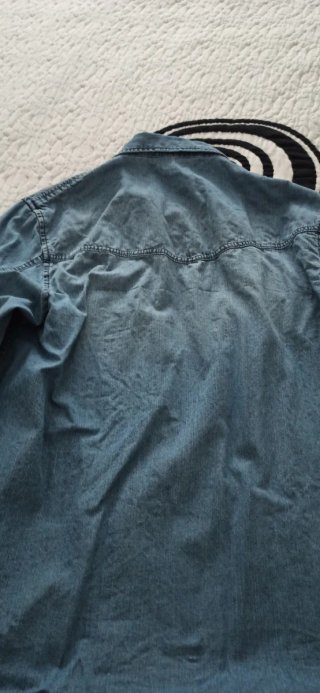 Camisa vaquera hombre azul