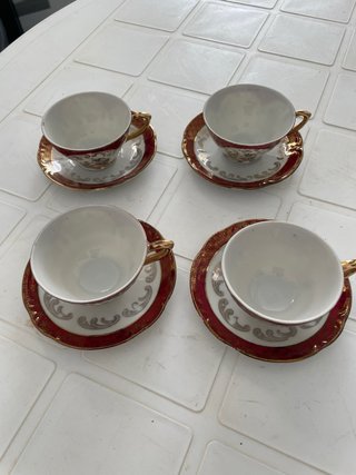 Juego de café de porcelana 8 piezas