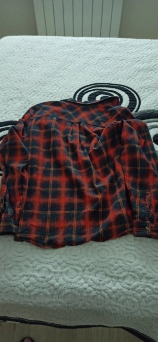 Camisa cuadros hombre manga larga