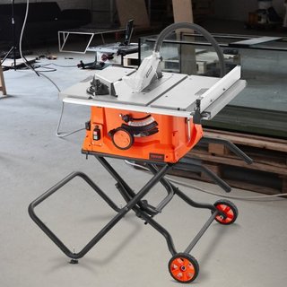 Sierra de Mesa de 25.4 cm con Soporte Máquina de Corte Eléctrica 4800RPM Capacidad de Corte de 63.5 cm