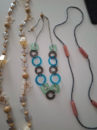 Lote 3 collares artesanales