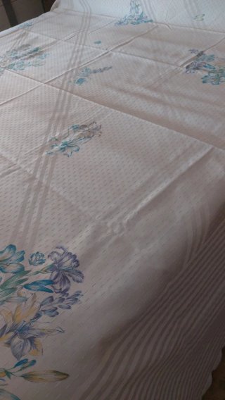 Copriletto matrimoniale vintage floreale
