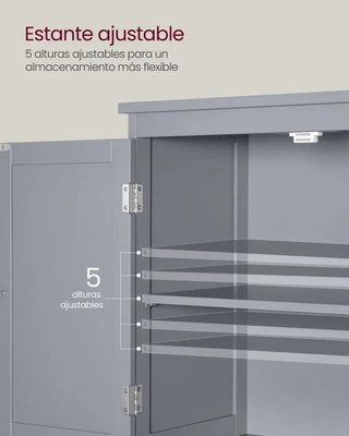 VASAGLE Armario Mueble de Baño 30 x 60 x 110 cm
