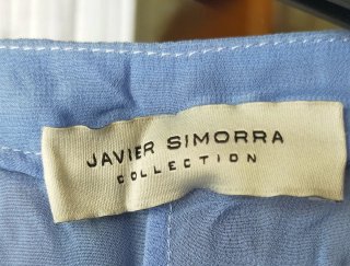 Vestido azul Javier Simorra con chaquetita
