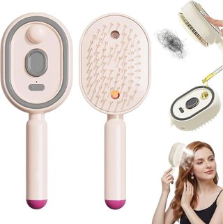 Spazzola elettrica a vapore grigio/rosa