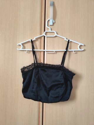 Top encaje negro talla S