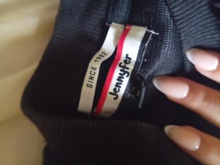 Jersey pelo negro con lentejuelas