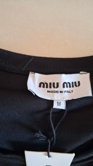 Vestido Miu Miu Negro Talla M Nuevo,recto amplio