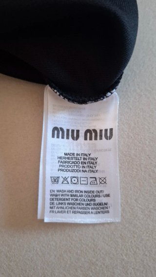 Vestido Miu Miu Negro Talla M Nuevo,recto amplio