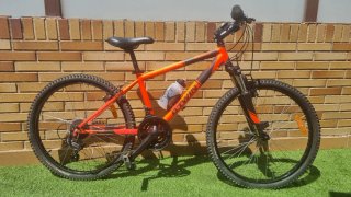 Bicicleta Rockrider 500 24' Naranja fluor