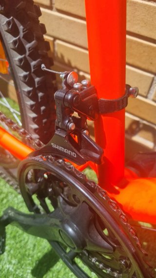 Bicicleta Rockrider 500 24' Naranja fluor