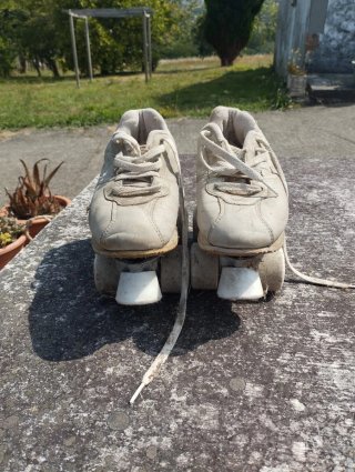 Patines de ruedas blancos