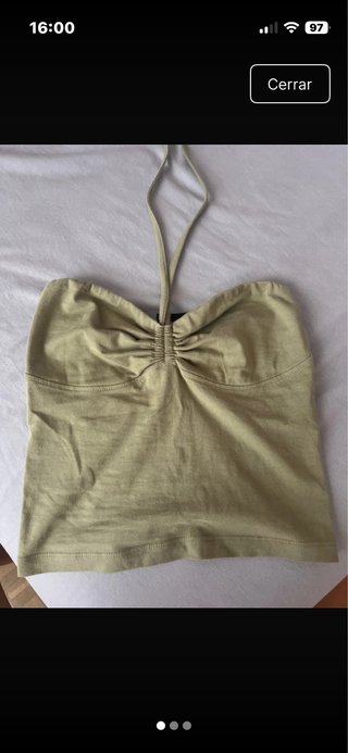 Top haltero verde Urban Outfitters Talla S