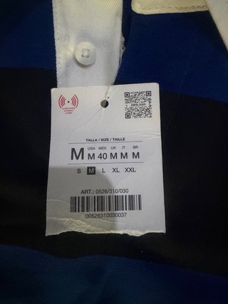 Polo Zara rayas azul y negro
