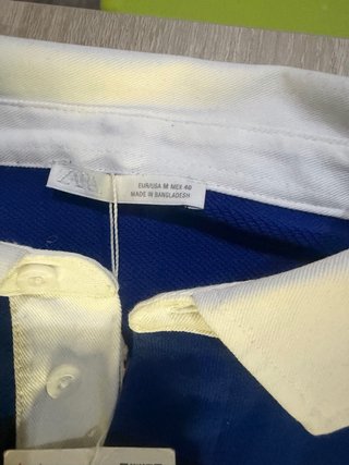 Polo Zara rayas azul y negro