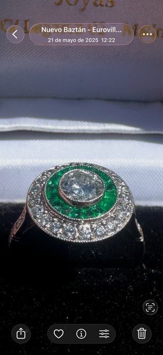 Anillo Diamante y Esmeralda BARCEMA Joyas
