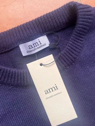 Jersey Ami Paris Azul Corazón Blanco