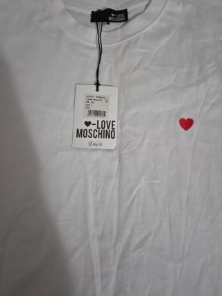 Camiseta Blanca Love Moschino Corazón