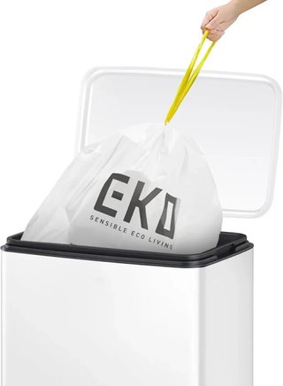 Cubo de Basura EKO Madison 30L Blanco Pedal