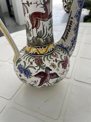 Jarra Cafetera Portuguesa Cerámica