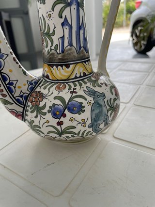 Jarra Cafetera Portuguesa Cerámica