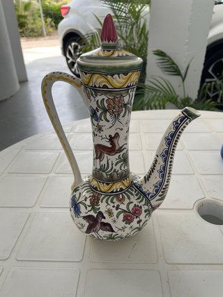 Jarra Cafetera Portuguesa Cerámica