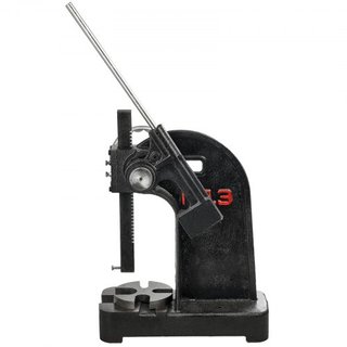 Prensa Arbor, Prensa Arbor de 3 Toneladas Tipo de Trinquete, Prensa Arbor de Palanca de Trinquete con Rueda de Mano, Altura Máxima de 12.2", Prensa de Punzonado Manual de Hierro Fundido de Escrito...