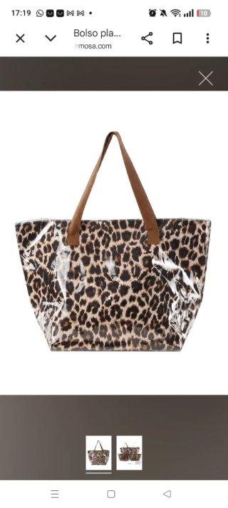 Bolso de playa con estampado de leopardo