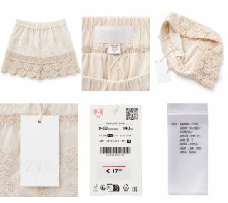 Falda Zara beige talla M