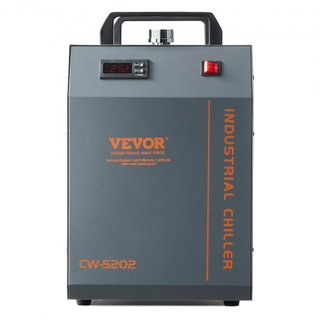 Enfriador de Agua Industrial, CW-5202, Sistema de Enfriamiento de Agua Industrial con Compresor Incorporado, Capacidad del Tanque de Agua de 7L, Tasa de Flujo Máxima de 18 L/min, para Máquina de G...