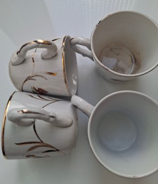 Juego 6 Tazas Café Porcelana