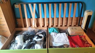 Cama individual con 2 cajones