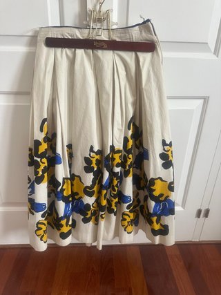 Falda Zara Beige Estampada Floral